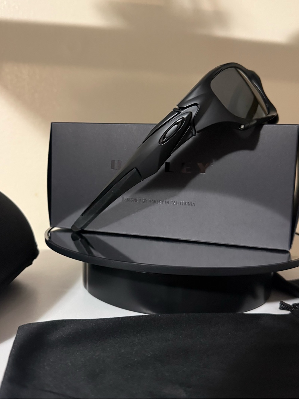 Oakley Matte Black Sport Wrap Sunglasses
